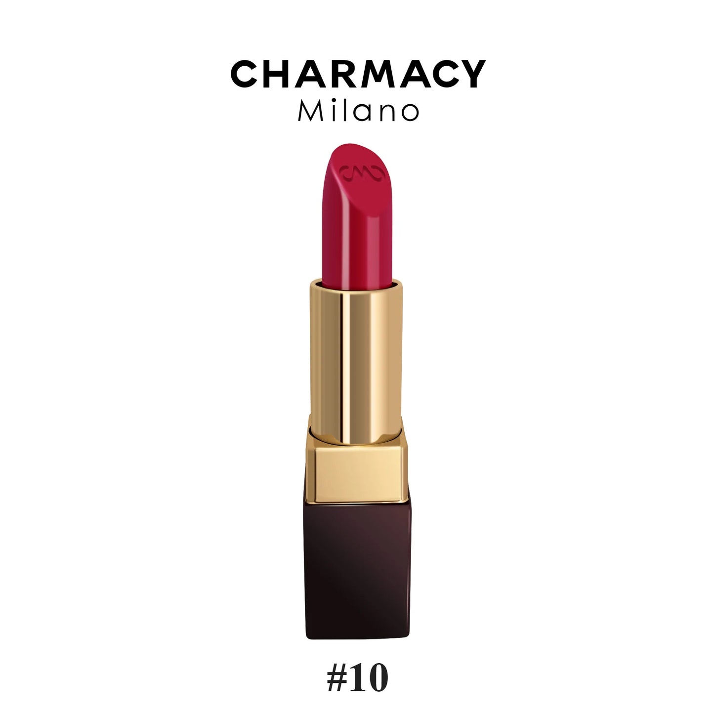 Rouge à Lèvres Hydratant Luxe CHARMACY Milano – Velours Haute Qualité, Longue Tenue & Brillance Professionnelle