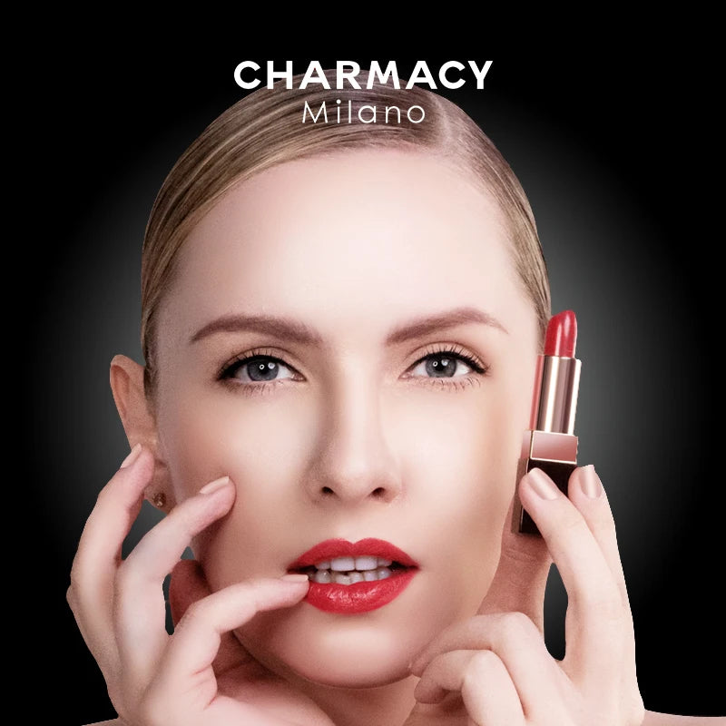 Rouge à Lèvres Hydratant Luxe CHARMACY Milano – Velours Haute Qualité, Longue Tenue & Brillance Professionnelle