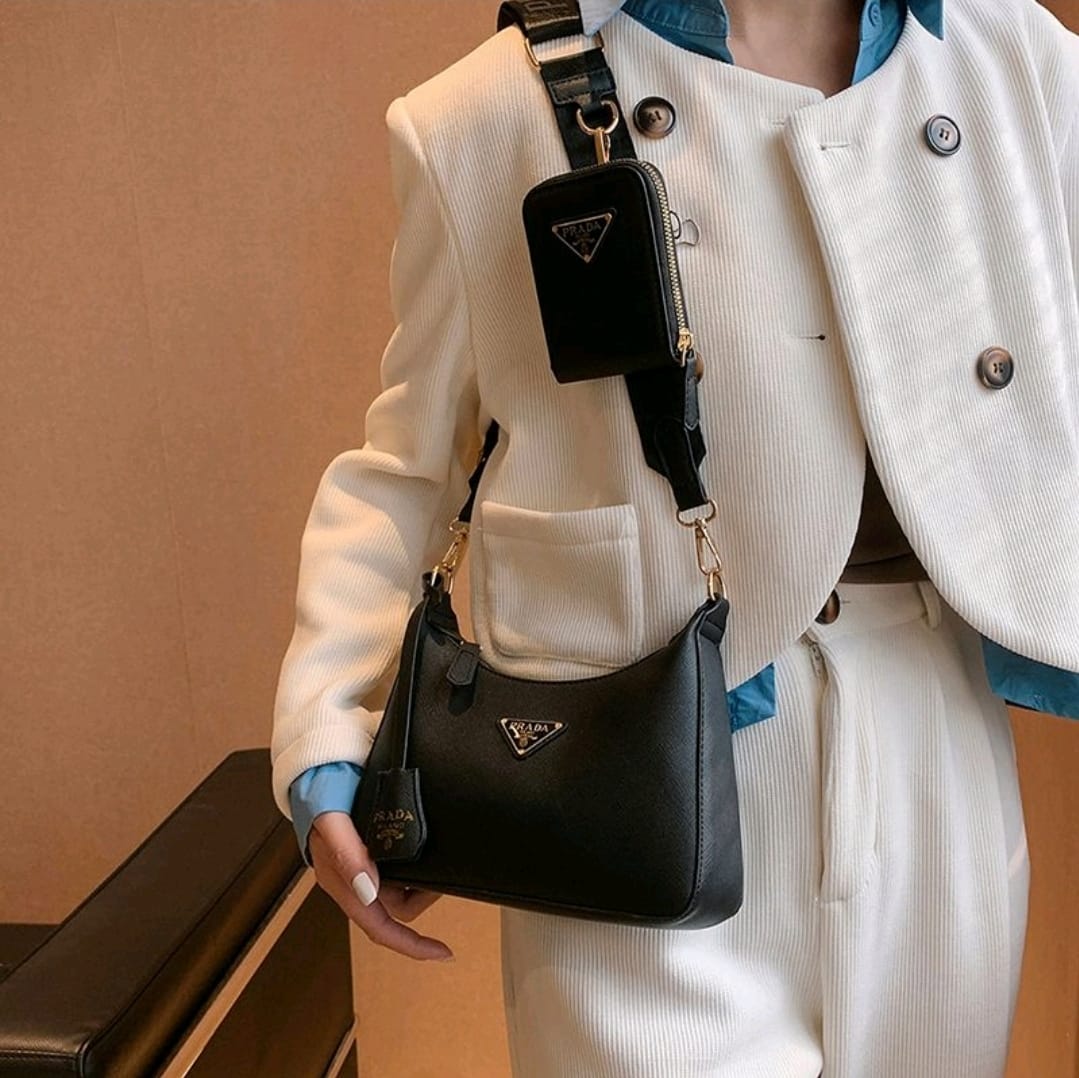 Sac bandoulière tendance avec mini pochette détachable – Style urbain chic