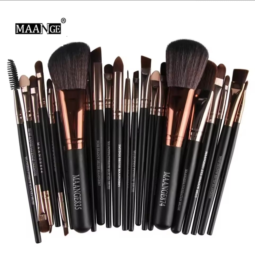 Kit de 22 Pinceaux de Maquillage Professionnels – Couleur Noire