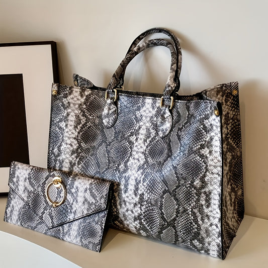Sac à Épaule Imprimé Serpent 2025 – Tendance Automne/Hiver, Design Rétro Chic, Mode Durable et Élégante