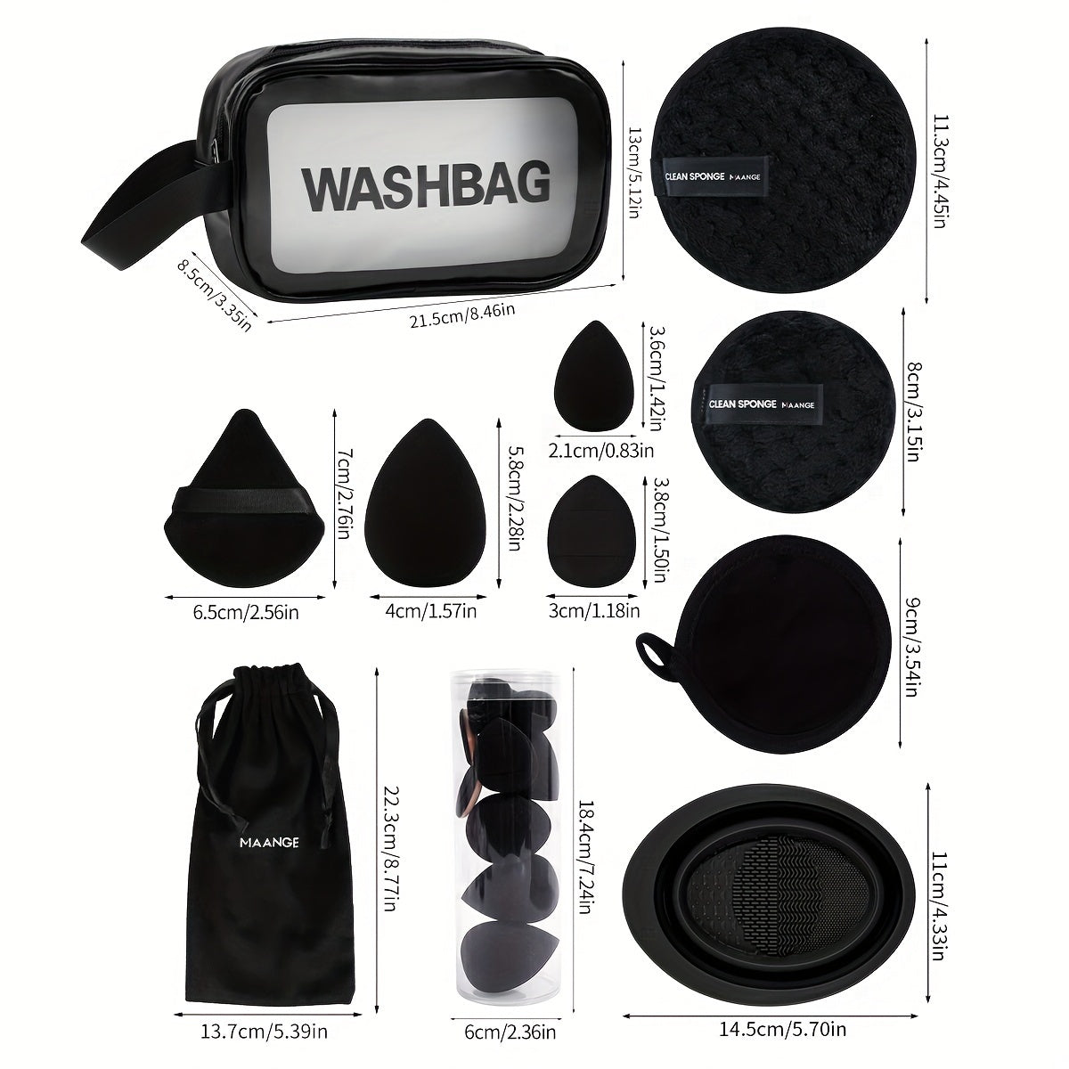Set de Maquillage Professionnel 53 Pièces – Pinceaux, Éponges & Accessoires avec Trousse de Rangement