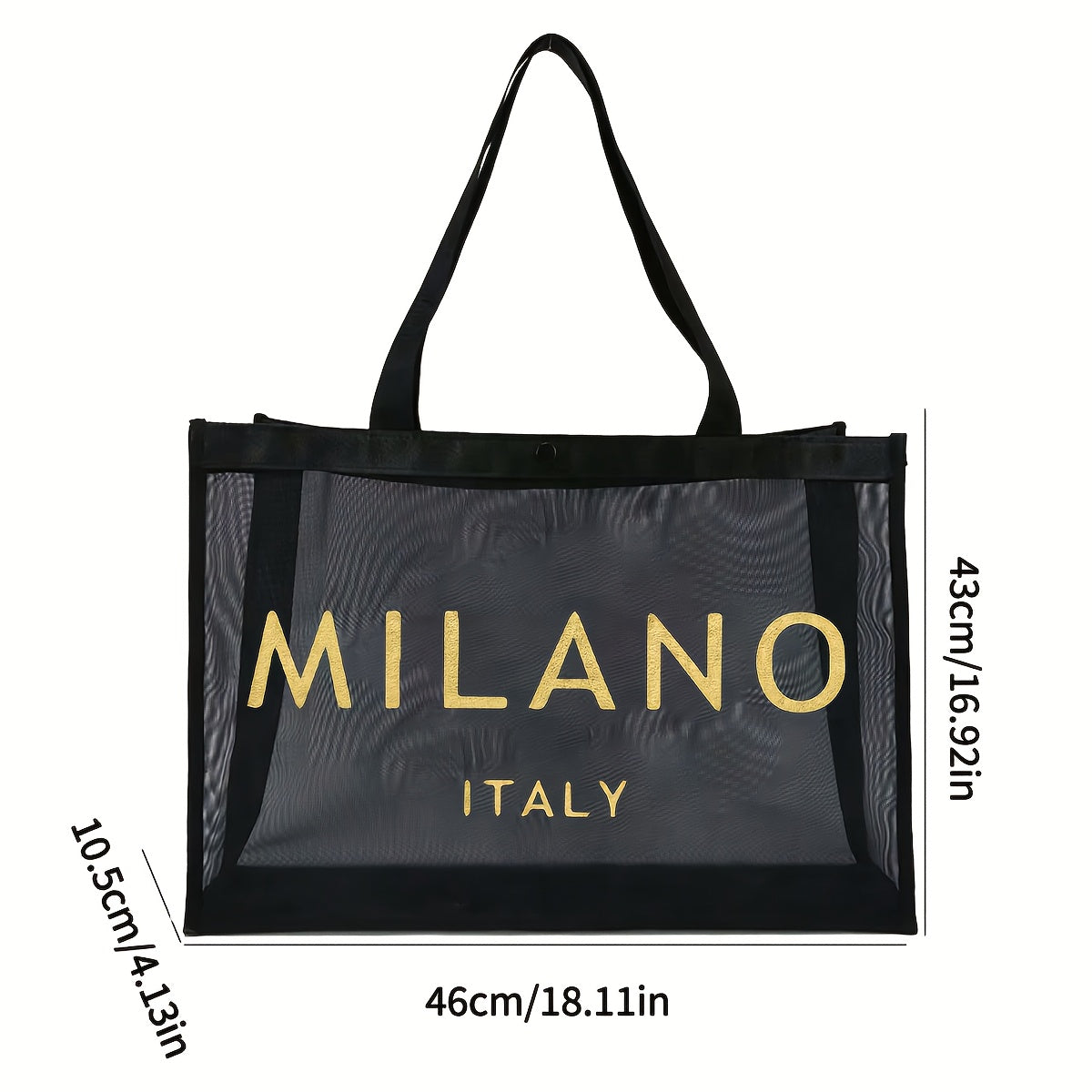 Sac Fourre-Tout Milano en Maille – Grand Cabas Polyvalent pour Plage, Shopping & Voyages
